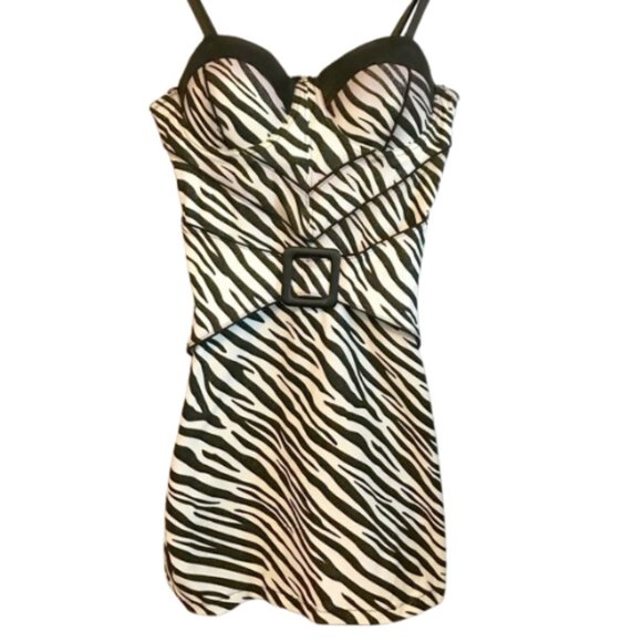 Envy Dresses & Skirts - Adorable Zebra Print Dress By Envy Size M